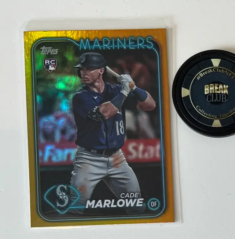Cade Marlowe RC Gold Foil Seattle Mariners