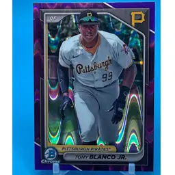 2024 Bowman Chrome Prospects Purple RayWave #/250 Tony Blanco Jr. Pittsburgh Pirates