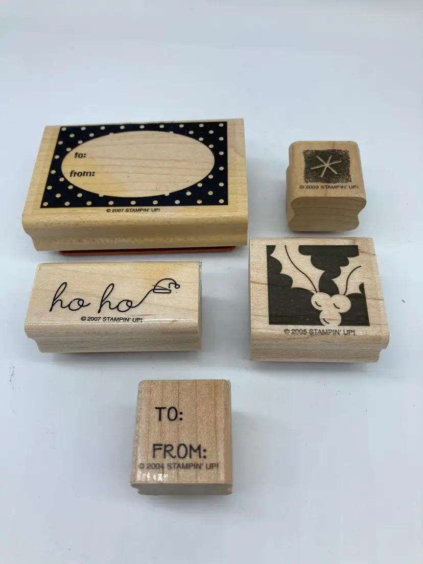 'Stampn' Up!' Christmas Rubber Stamps