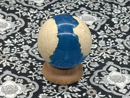 3 1/4 Inch Blue With Clouds Hybrid Sphere/Ball With Stand