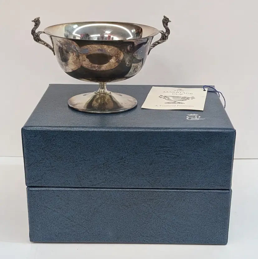 Vintage Eisenberg-Lozano De Uberti Pedestal Cup Bowl Double Griffin Handle Italy
