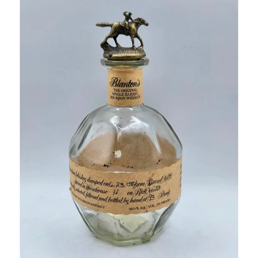 2008 Blanton’s Single Barrel Bourbon Bottle & Stopper Letter S • Empty