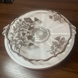 Poppy Flower Footed Plate