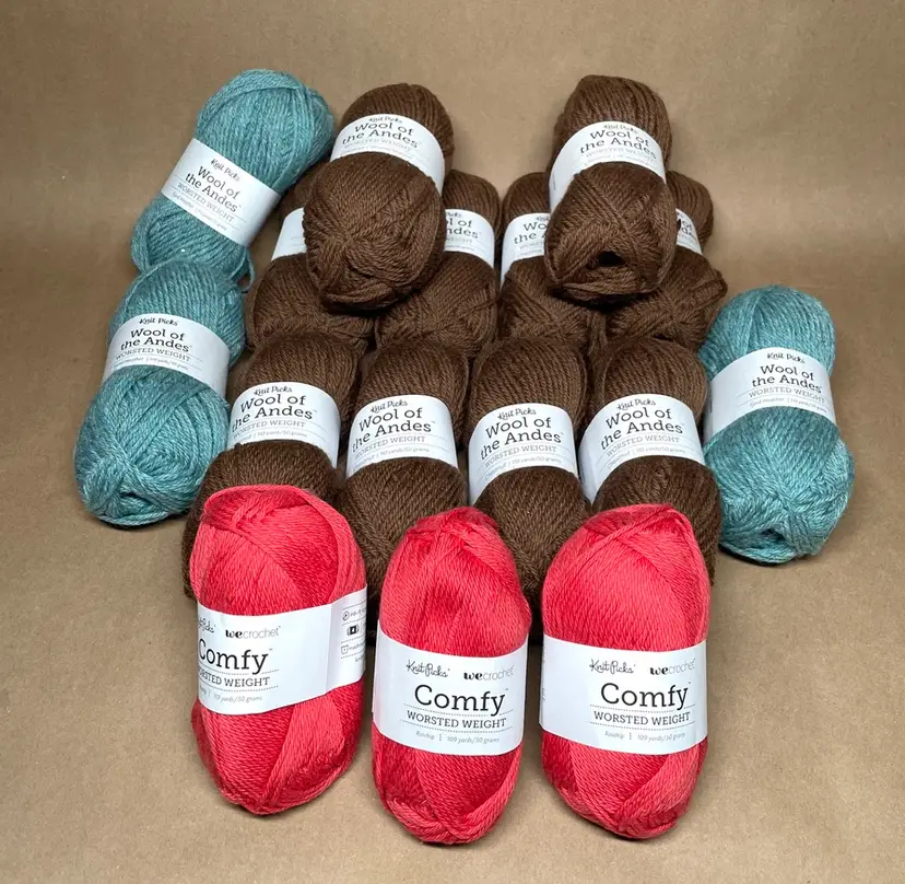 Knit Picks Wool of the Andes Comfy Worsted Wool 16 Skiens of Yarn Craft Sewing Supplies