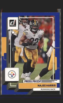 2022 Donruss #219 Najee Harris Blue Press Proof - (139) - Pittsburgh Steelers