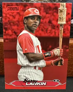 Barry Larkin Red Foil 2024 Stadium Club 67 Cincinnati Reds