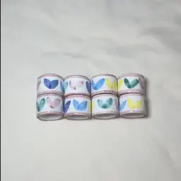 Set Of 8 Caleca Italy MELISSO Hand Painted Napkin Rings