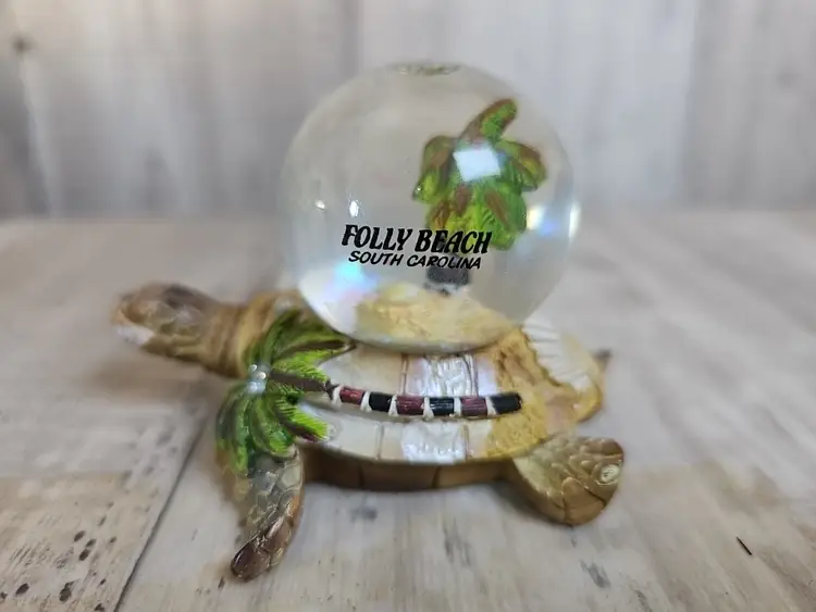 Folly Beach South  Carolina Turtle Snow Globe