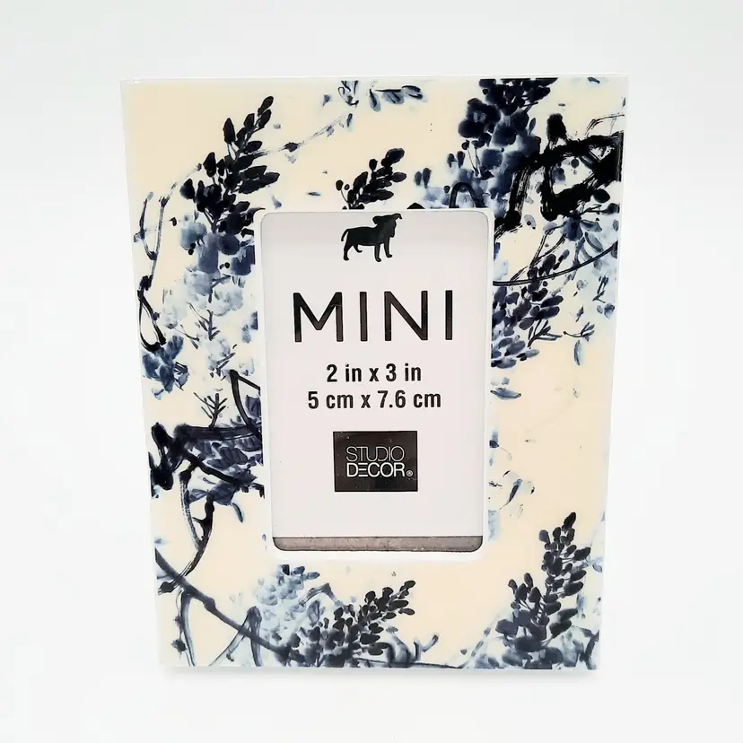 Mini Pale Yellow & Blue Floral Frame by Studio Decor