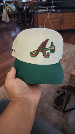 NEW ERA FITTED CAP 7 3/4 59FIFTY Atlanta Braves Side Batty