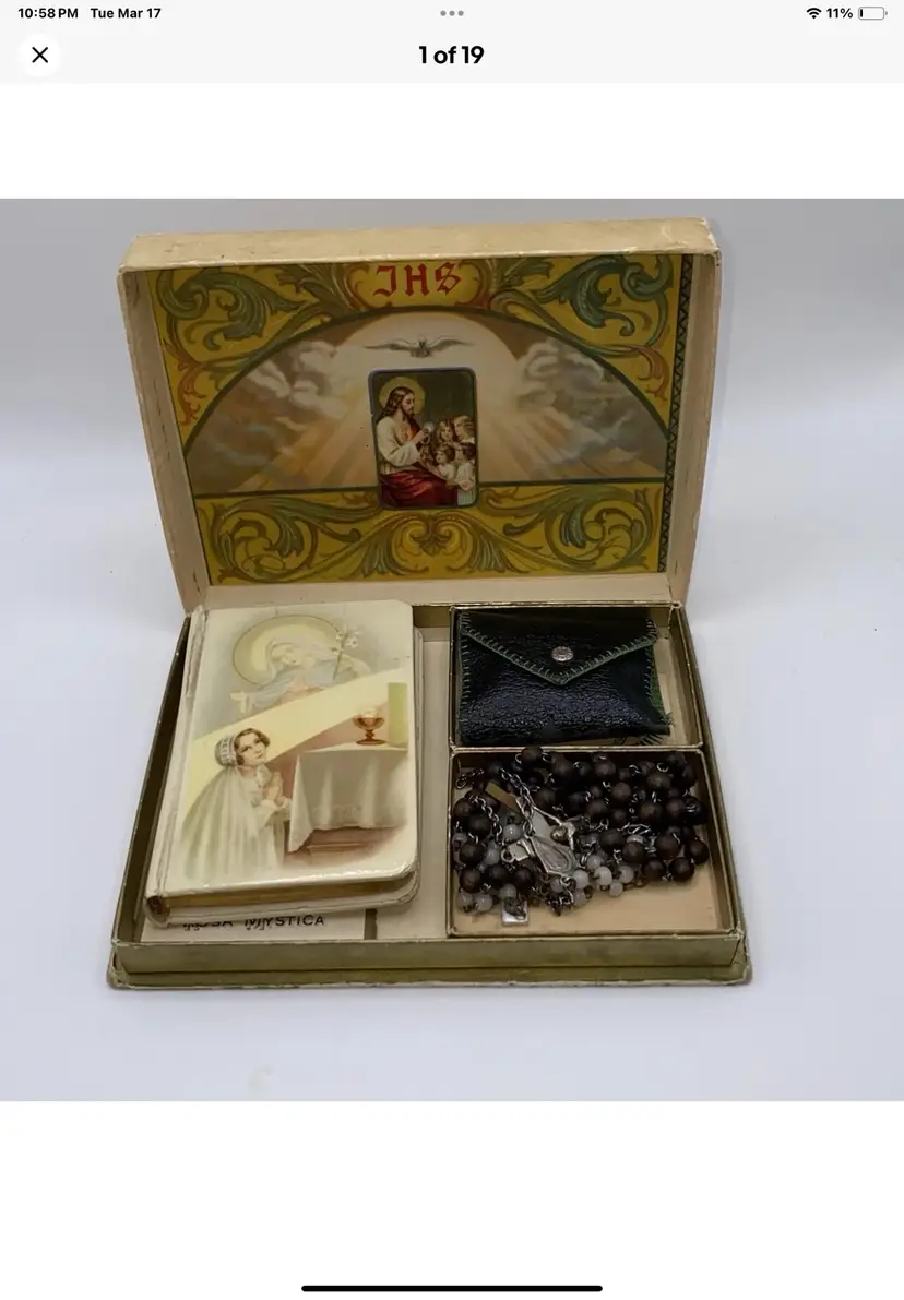 Vintage 1940’s First Holy Communion Book Gift Set For Girls - Rare!