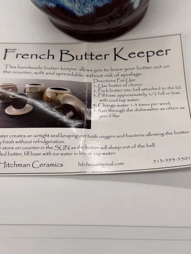 Pottery French Butter Keeper Sam Hitchman Ceramics