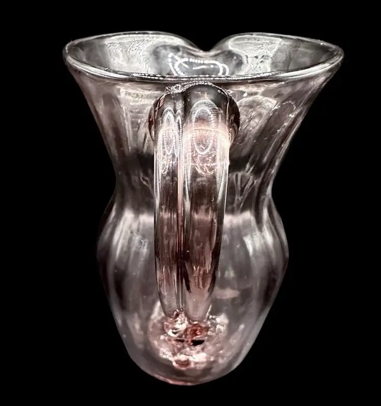 E. Pennebaker Signed Amethyst Creamer 1988 - Vintage Red Fern Glass