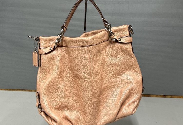 Coach Peach Pebbles Leather “Brooke” Hobo