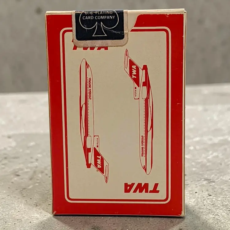TWA Trans World Airlines Advertising Playing Card US Playing Card Company