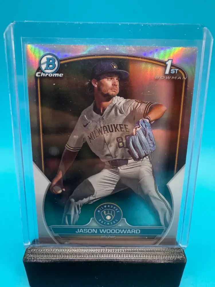 Jason Woodward 1st Bowman Chrome Refractor Milwaukee Brewers