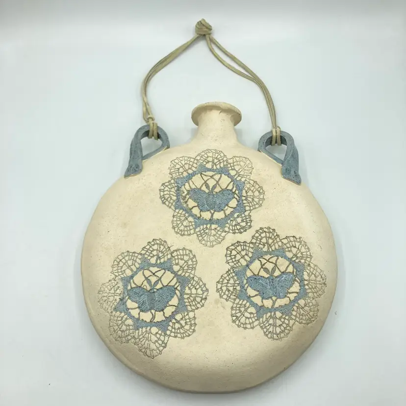 Trish Keck Stoneware Pottery Vase Jug Butterfly Corazon Gallery Native America