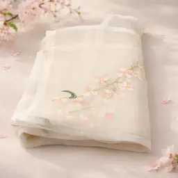 Vintage NOS Sheer Embroidered Tablecloth Pink Floral Brand TA Handmade Pakistan 48"x52"