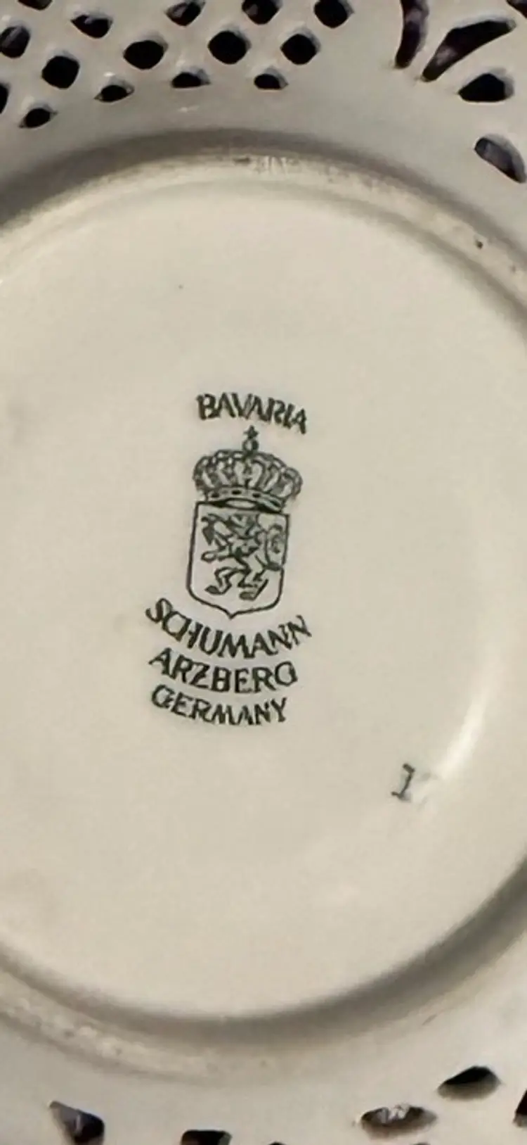 Set Of 6 Vintage Schumann Bavaria "Forget Me Not" 5.5" Reticulated Saucer/Plate - Germany