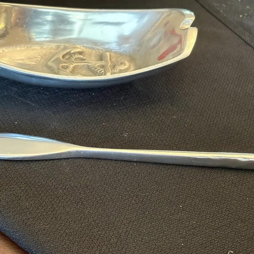 Vintage Caviar Rowboat Dish with Serving Oar