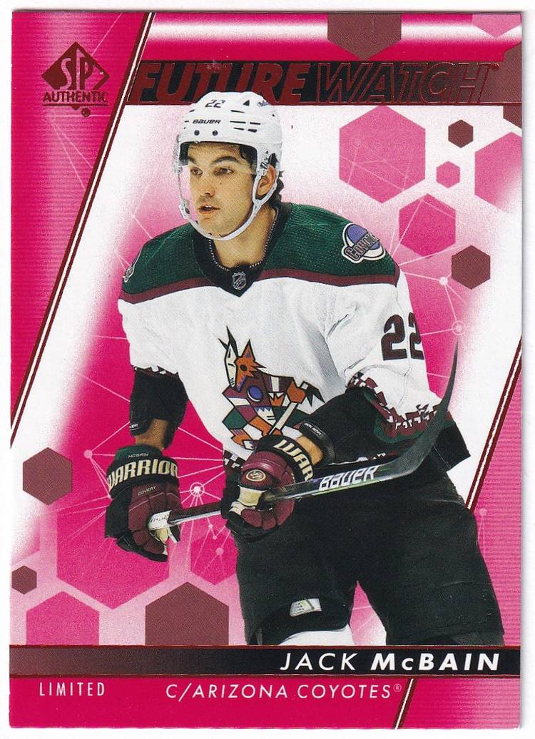2022-23 SP Authentic Limited Red #123 Jack McBain FW Arizona Coyotes Hockey Card