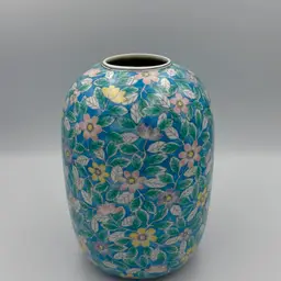 Vintage Porcelain Floral Vase/ Jar
