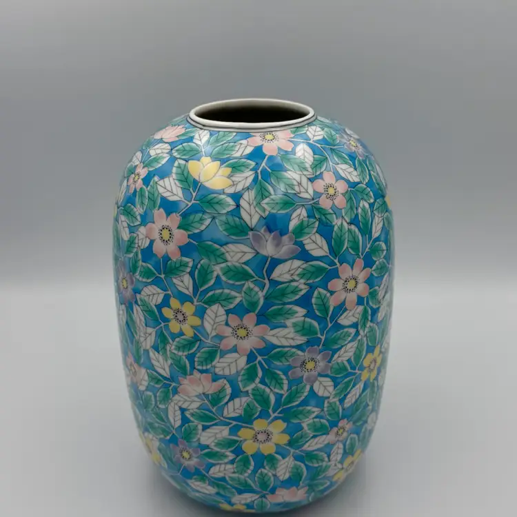 Vintage Porcelain Floral Vase/ Jar