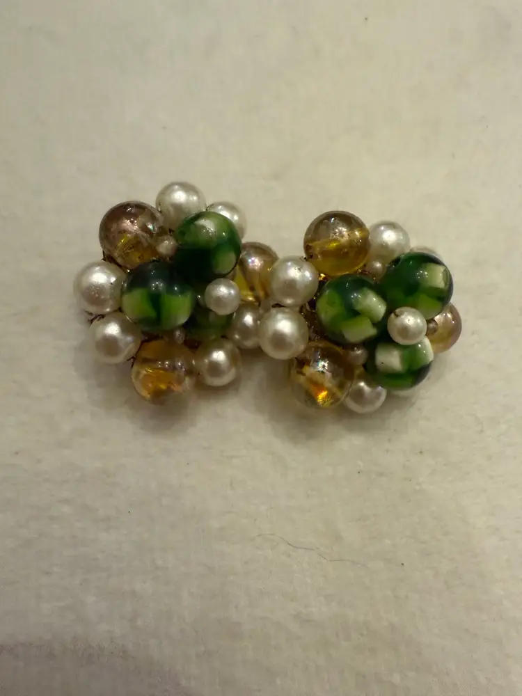 Vintage Japan Clip On Earrings