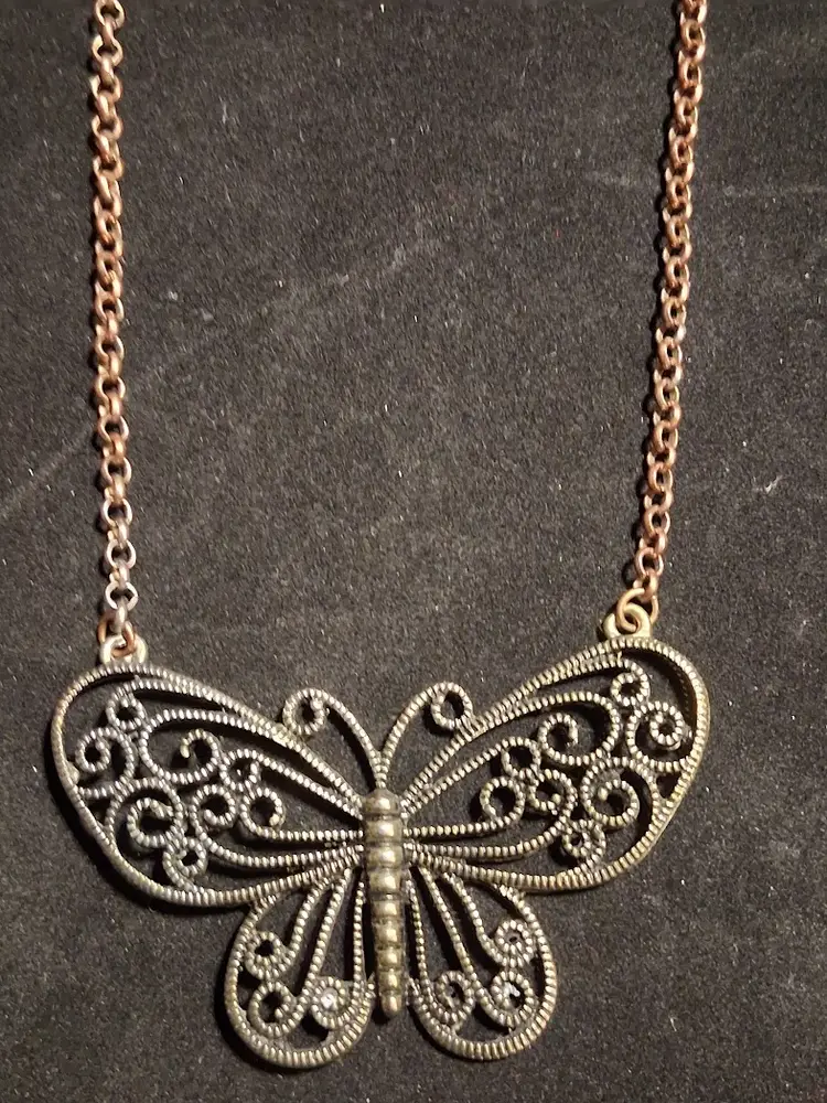 Filagree-Like Butterfly Necklace