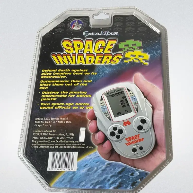 VTG Excalibur Space Invaders Electronic Handheld Game New in Package