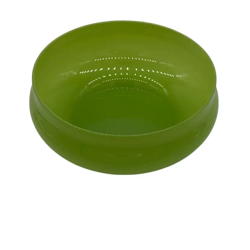 Bowl Delicate Light Lime Green Glass 8.5”W