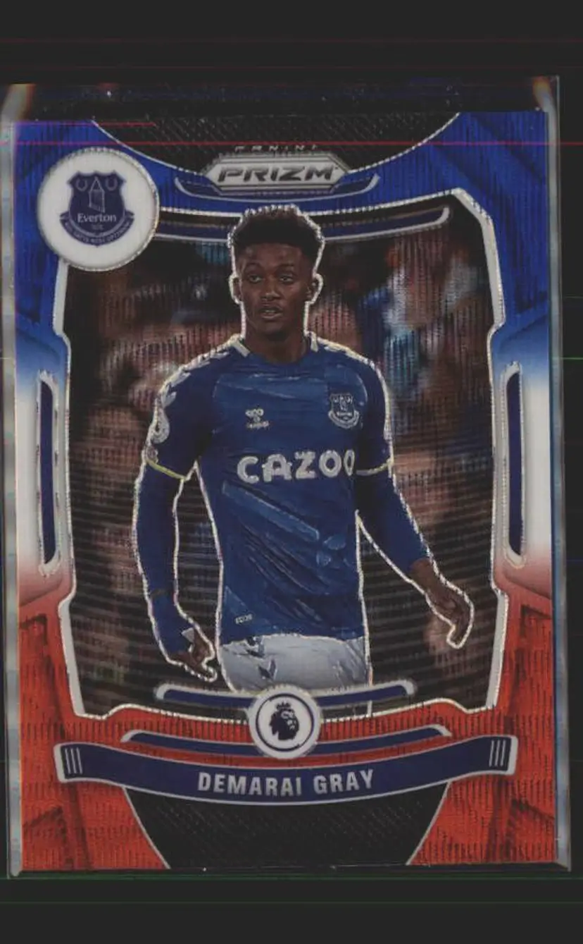 2021-22 Prizm EPL #98 Demarai Gray Prizms Red White and Blue - ( 138 ) - Everton