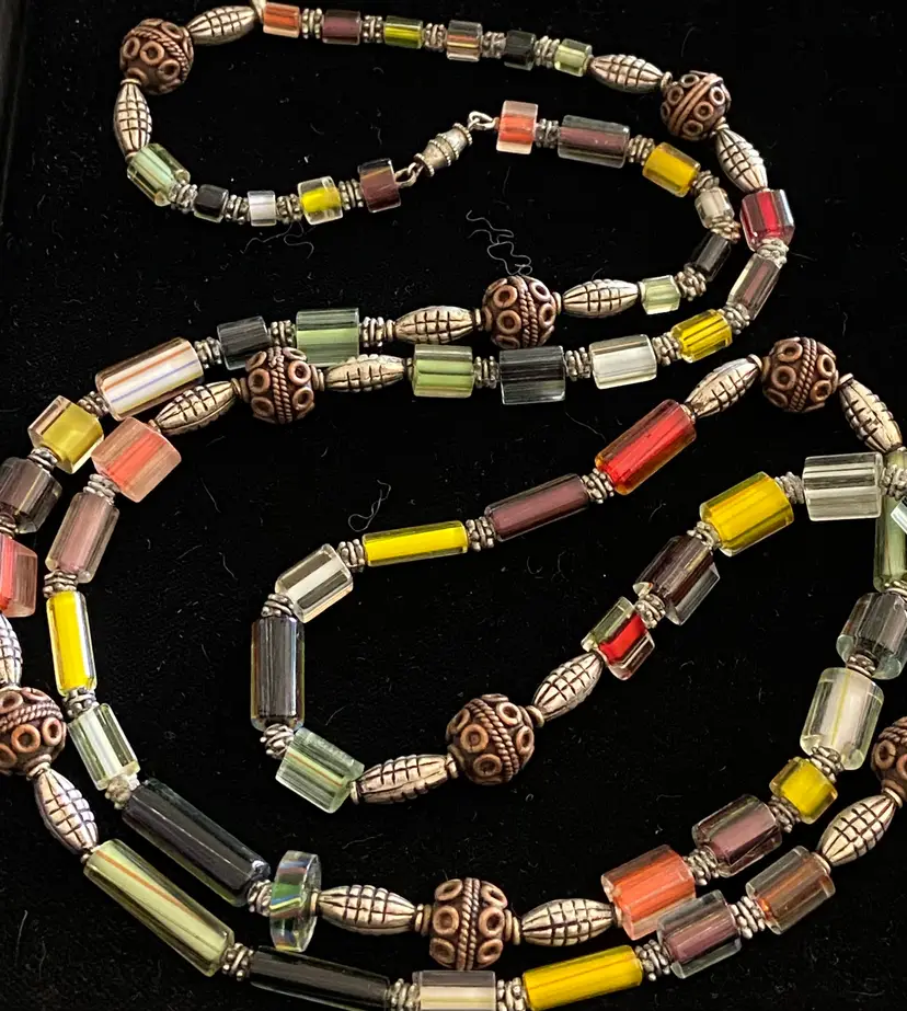 Bohemian Style Glass Bead Necklace