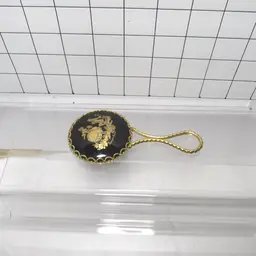Limoges Castel France Porcelain Vanity Hand Mirror
