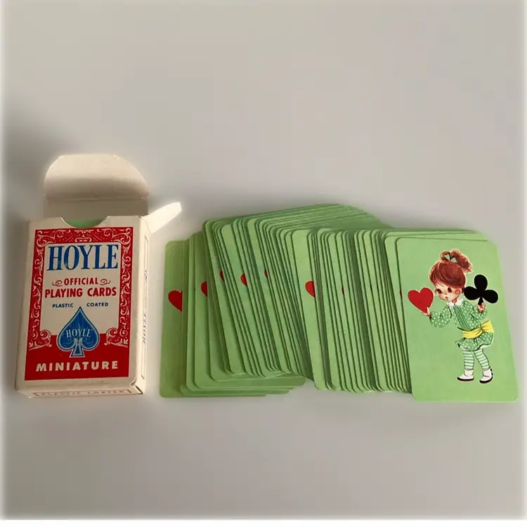 1960’s Hoyle Miniature Playing Cards With Cute Girl Graphics