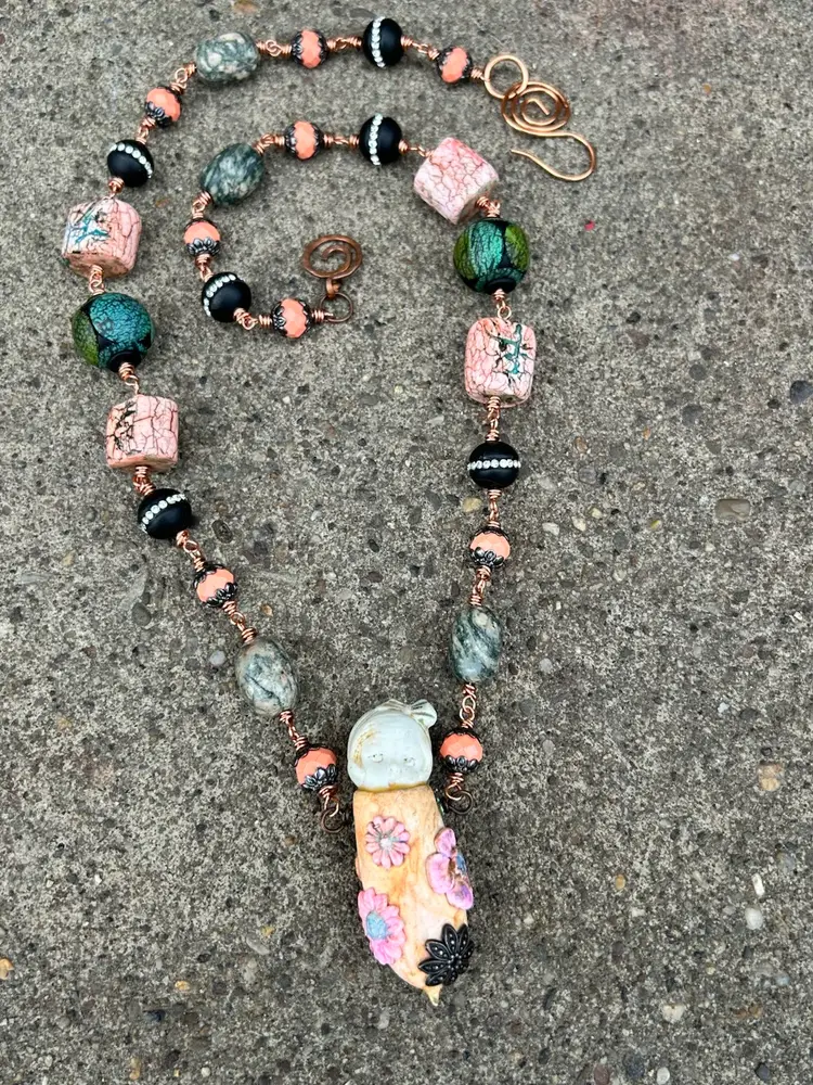 The Keeper - OOAK Handmade Mixed Media Necklace By Me