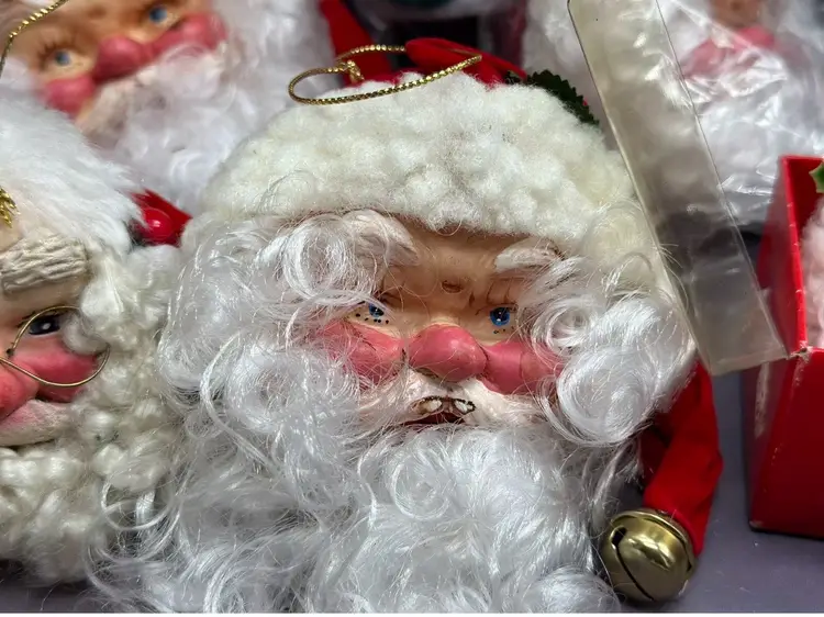 Vintage Santa Claus Lot 6 ( Six ) Variety Ornaments Christmas New & Used #Christmas