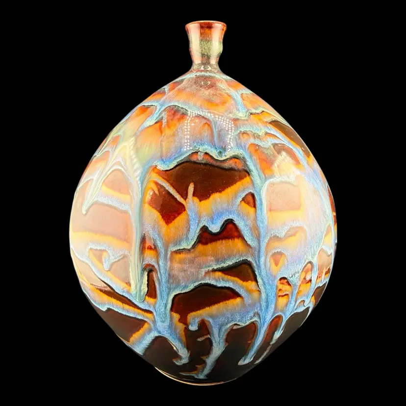 Signed Skinner Drip Glaze Pottery 10β
