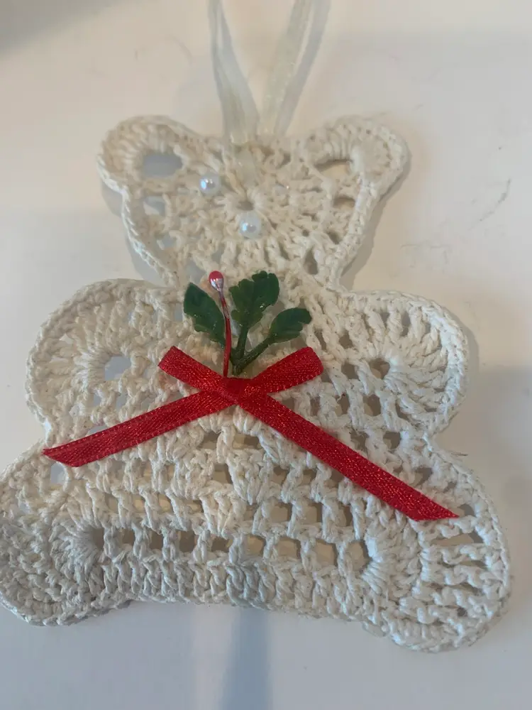 Handmade Christmas Bear Ornament