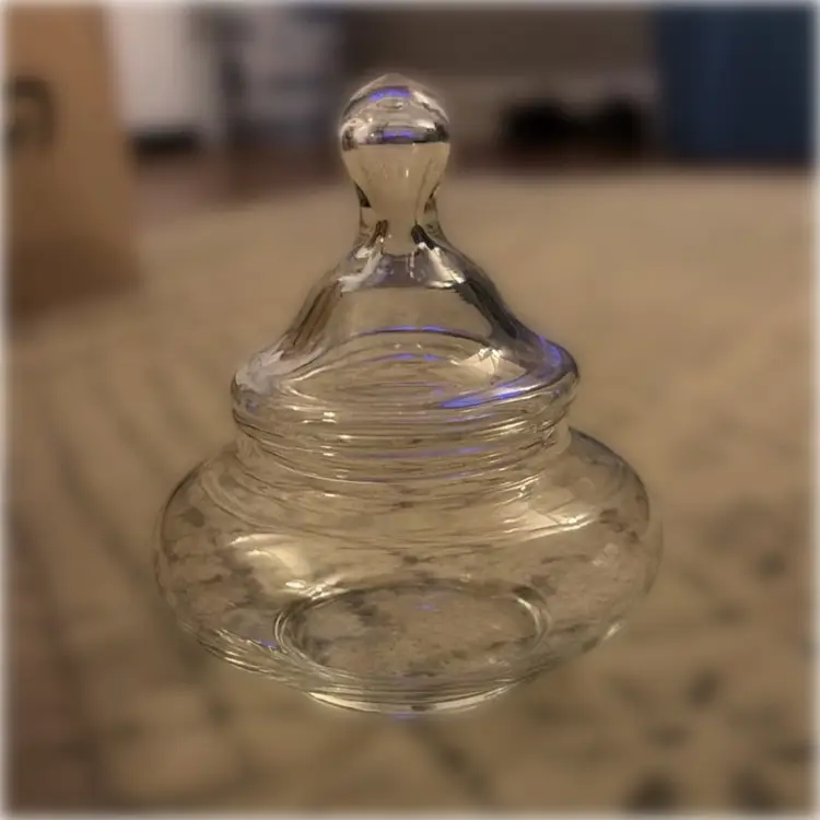 Clear Glass Apothecary Jar with Lid / Terrarium - 5.5” tall