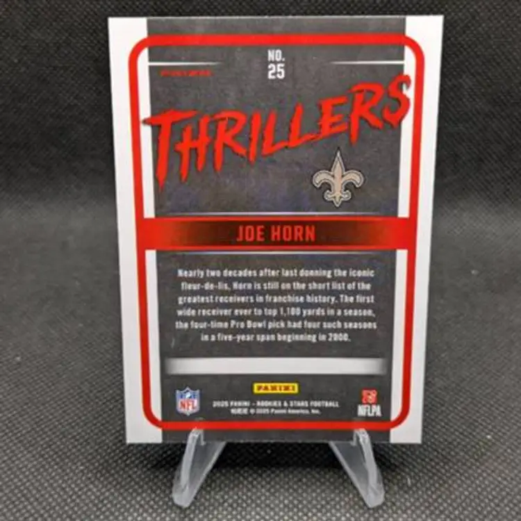 Joe Horn 2025 Panini Rookies & Stars Thrillers #25 - New Orleans Saints