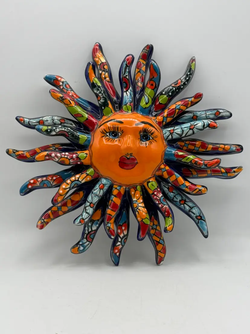Talavera Double Sunburst Wall Decor 9”
