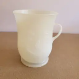 #01 Vintage 1980's Kool-Aid Man Smiling White Plastic Cup Nice 4" Tall