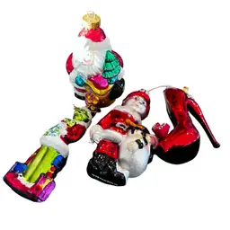 006 glass set of four ornaments