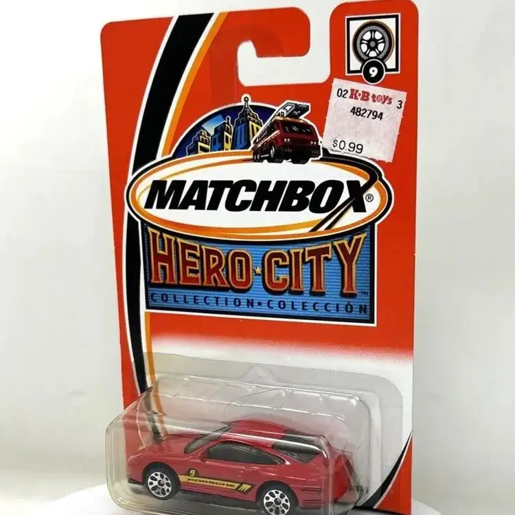 Matchbox Hero City Collection 2002 Red Porsche 911 Turbo Toy Car #9
