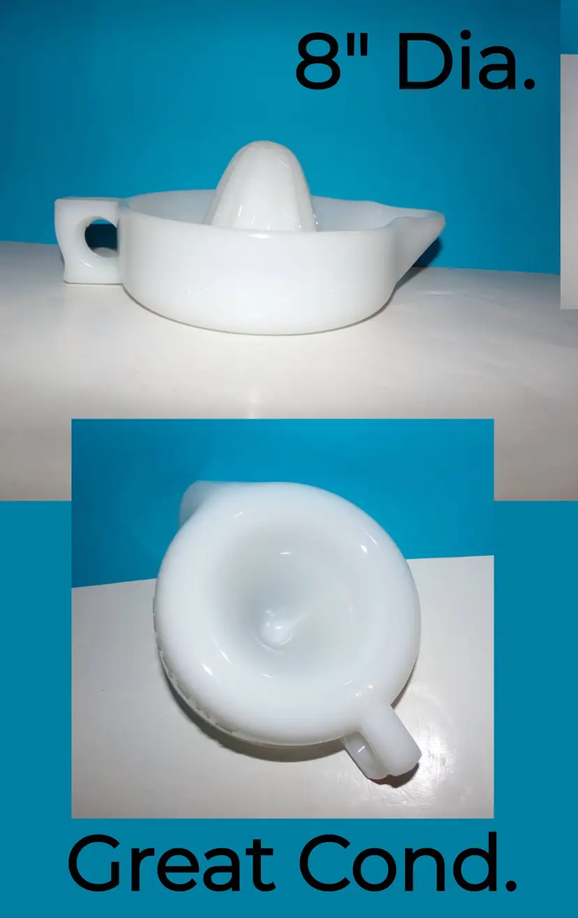 Vintage McKee Milk Glass Sunkist Reamer/Juicer 1930s