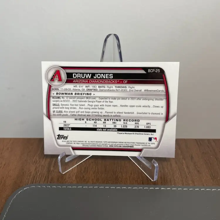 Druw Jones (Arizona Diamondbacks) 1st Bowman Chrome