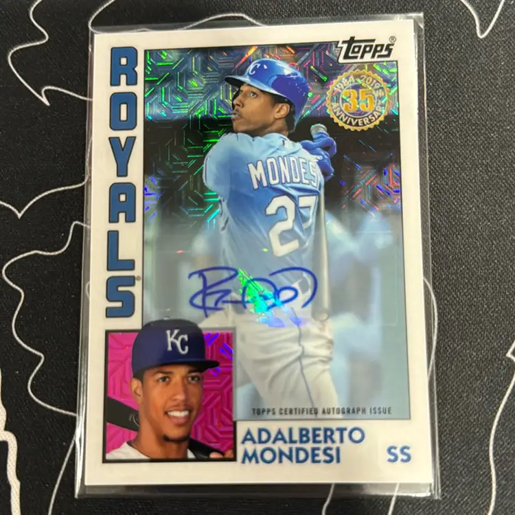 2019 Topps Silver Pack Auto Adalberto Mondesi 35th Anniversary 1984 Auto /199