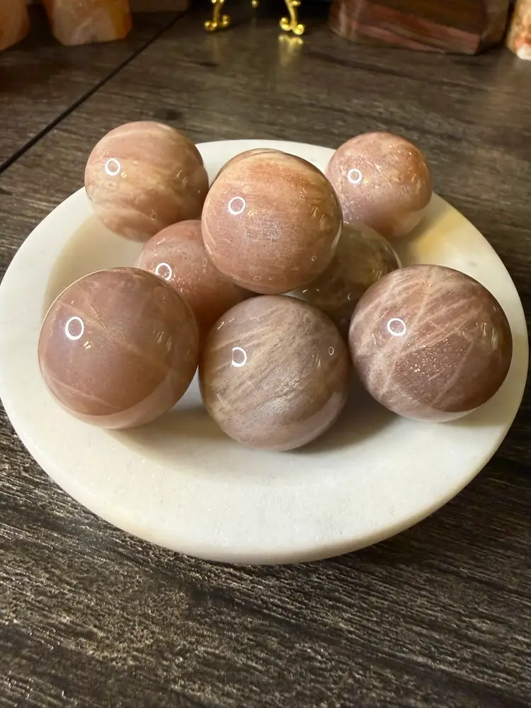 Mini Confetti Sunstone Sphere 25mm