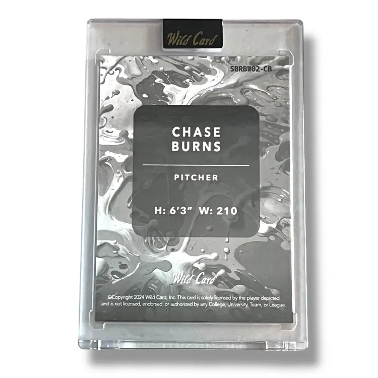Chase Burns 1/1 2024 Wild Card Splat PRC Cincinnati Reds #SBRBW02-CB